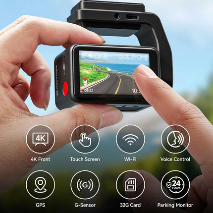 <tc>Redtiger F4 4K Touch Wifi GPS 32 go dashcam</tc>