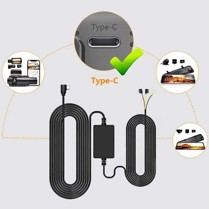 <tc>Wolfbox kit hardwire USB-C 3 fils</tc>