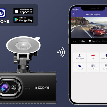 AZDome M560 3CH 4K Wifi GPS 128gb Dashcam