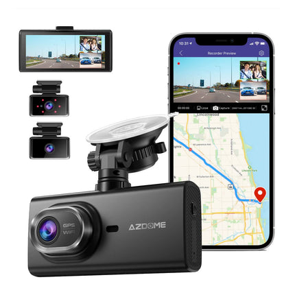AZDome M560 3CH 4K Wifi GPS 128gb Dashcam