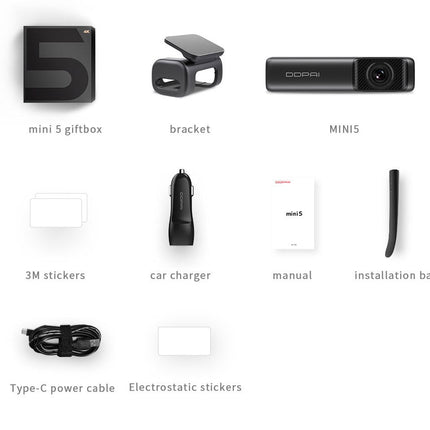 DDPai Mini 5 True 4K Wifi GPS 64gb Dashcam
