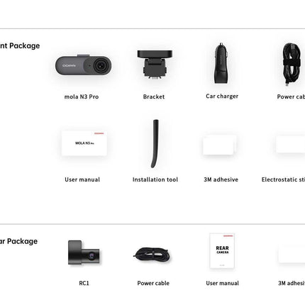 DDPai Mola N3 Pro 2CH QuadHD Wifi GPS Dashcam