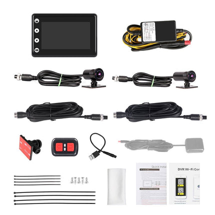 Motocam A2X WiFi 2CH Dual Motorrad Dashcam
