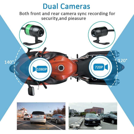 Motocam E6L 2CH Dual Wifi Motorrad Dashcam