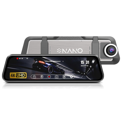 Nanocam T55 4K 2CH Full Mirror Wifi GPS 32 Go dashcam