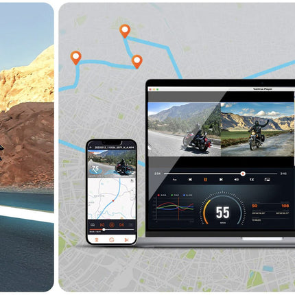 Vantrue F1 4K Dual Wifi GPS dashcam pour moto